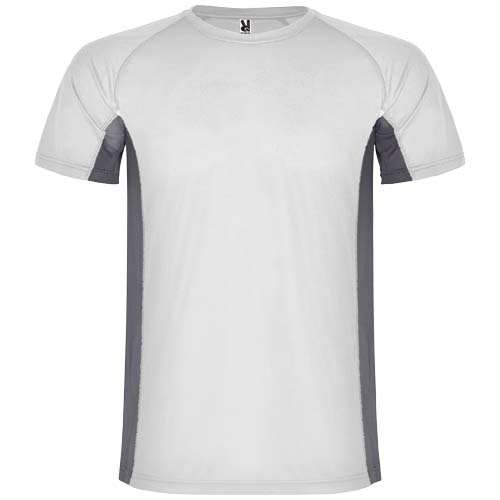 T-shirt sport publicitaire pour enfant Shanghai Blanc et Plomb foncé